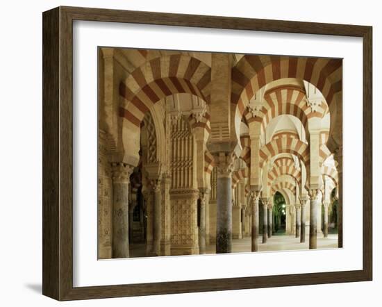 Interior of the Great Mosque, Unesco World Heritage Site, Cordoba, Andalucia, Spain-Michael Busselle-Framed Photographic Print