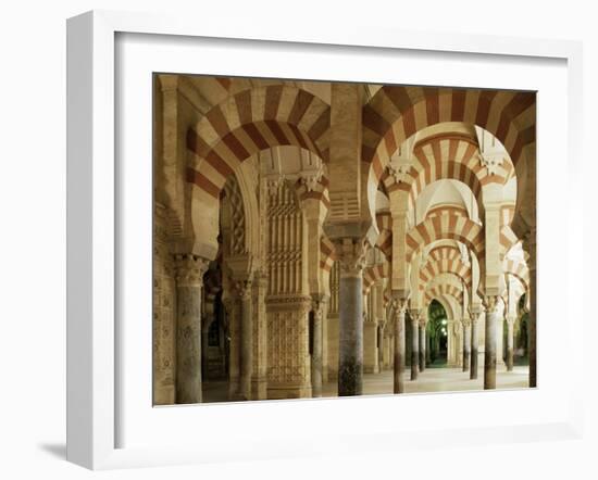 Interior of the Great Mosque, Unesco World Heritage Site, Cordoba, Andalucia, Spain-Michael Busselle-Framed Photographic Print
