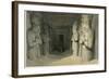 Interior of the Great Temple of Abu Simbel, Nubia-David Roberts-Framed Giclee Print