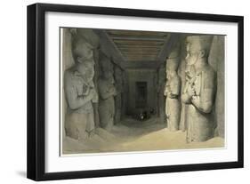 Interior of the Great Temple of Abu Simbel, Nubia-David Roberts-Framed Giclee Print