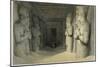 Interior of the Great Temple of Abu Simbel, Nubia-David Roberts-Mounted Giclee Print