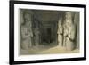 Interior of the Great Temple of Abu Simbel, Nubia-David Roberts-Framed Giclee Print