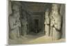 Interior of the Great Temple of Abu Simbel, Nubia-David Roberts-Mounted Giclee Print