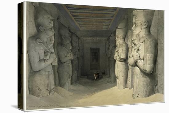 Interior of the Great Temple of Abu Simbel, Nubia-David Roberts-Stretched Canvas