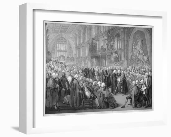 Interior of the Guildhall, City of London, 1782-Benjamin Smith-Framed Giclee Print