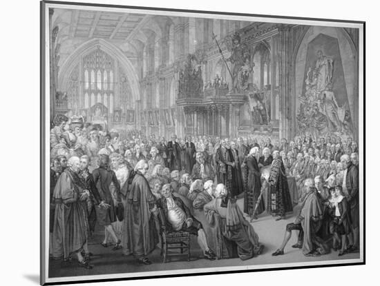 Interior of the Guildhall, City of London, 1782-Benjamin Smith-Mounted Giclee Print