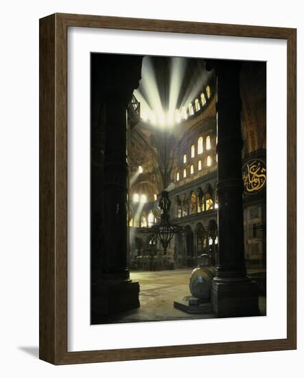 Interior of the Hagia Sophia, Built 533-537 CE-null-Framed Giclee Print