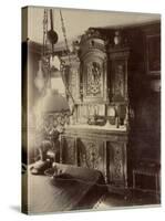 Interior of the Home of an Employee in the Louvre Shops, Rue St. Jacques, Paris, 1910-Eugene Atget-Stretched Canvas