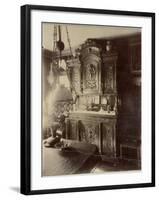 Interior of the Home of an Employee in the Louvre Shops, Rue St. Jacques, Paris, 1910-Eugene Atget-Framed Photographic Print
