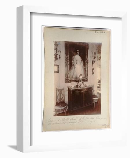 Interior of the Home of Cecile Sorel at 99 Avenue des Champs Elysees, 1910-Eugene Atget-Framed Giclee Print