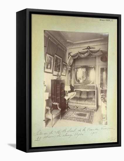 Interior of the Home of Cecile Sorel at 99 Avenue Des Champs Elysees, 1910-Eugene Atget-Framed Stretched Canvas