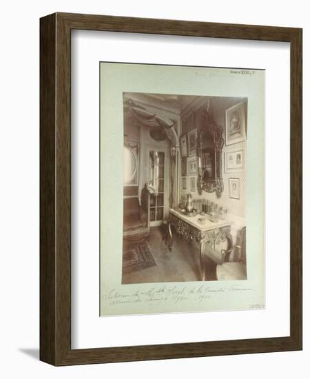 Interior of the Home of Cecile Sorel at 99 Avenue Des Champs Elysees, 1910-Eugene Atget-Framed Giclee Print