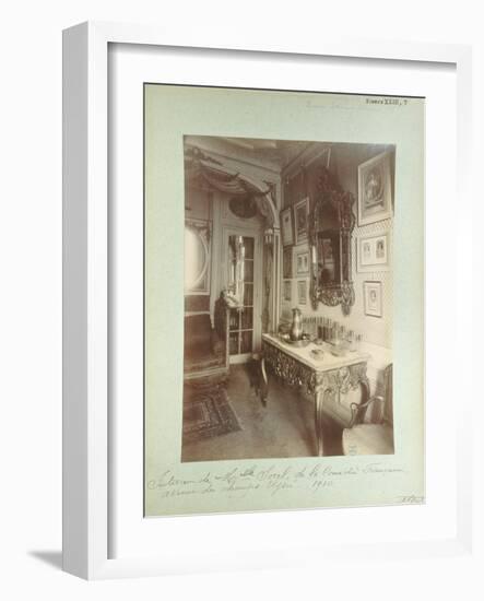 Interior of the Home of Cecile Sorel at 99 Avenue Des Champs Elysees, 1910-Eugene Atget-Framed Giclee Print