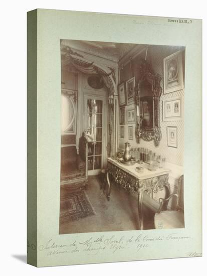 Interior of the Home of Cecile Sorel at 99 Avenue Des Champs Elysees, 1910-Eugene Atget-Stretched Canvas