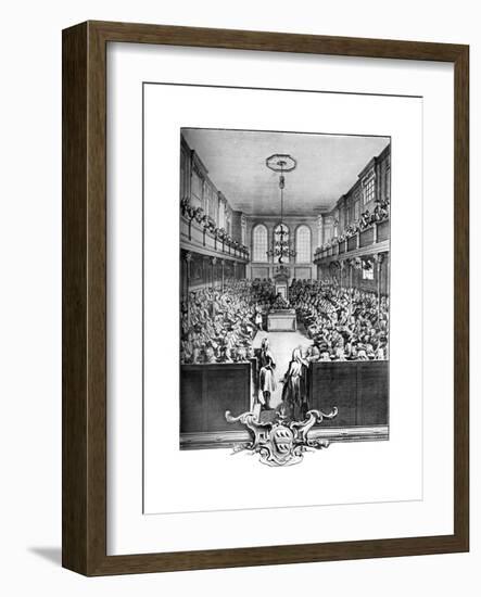 Interior of the House of Commons, Westminster, London, 1742-John Pine-Framed Giclee Print