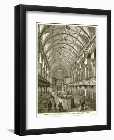 Interior of the Jewish Synagogue, Great Portland Street-null-Framed Giclee Print