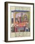 Interior of the King of Persia's Palace, Illustration from the "Shahnama" (Book of Kings)-null-Framed Giclee Print