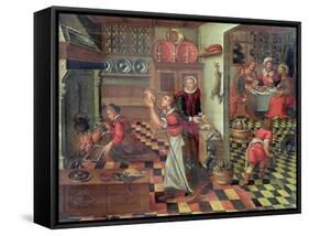 Interior of the Kitchen, the Supper at Emmaus-null-Framed Stretched Canvas