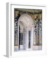 Interior of the Kunsthistorisches Museum in Vienna, Detail Depicting Archway-Gustav Klimt-Framed Giclee Print