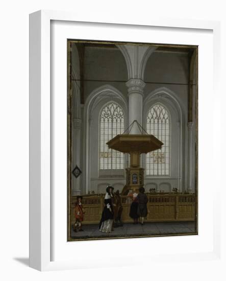 Interior of the Laurenskerk at Rotterdam, 1662-Anthonie de Lorme-Framed Giclee Print