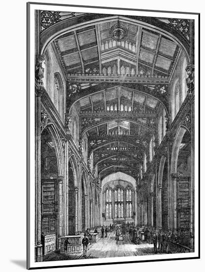 Interior of the Library, Guildhall, City of London, 1886-null-Mounted Giclee Print