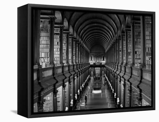 Interior of the Library, Trinity College, Dublin, Eire (Republic of Ireland)-Michael Short-Framed Stretched Canvas