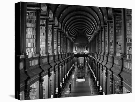 Interior of the Library, Trinity College, Dublin, Eire (Republic of Ireland)-Michael Short-Stretched Canvas