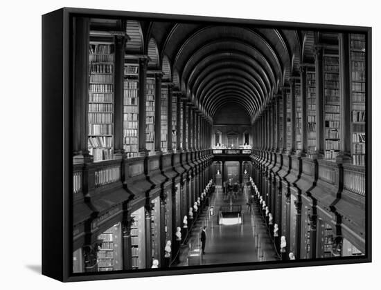 Interior of the Library, Trinity College, Dublin, Eire (Republic of Ireland)-Michael Short-Framed Stretched Canvas