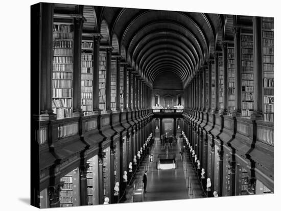 Interior of the Library, Trinity College, Dublin, Eire (Republic of Ireland)-Michael Short-Stretched Canvas