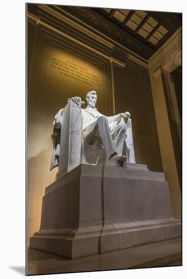 Interior of the Lincoln Memorial Lit Up at Night-Michael Nolan-Mounted Photographic Print