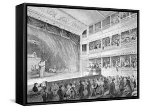 Interior of the Little Theatre, Haymarket in London, 1815-George Jones-Framed Stretched Canvas
