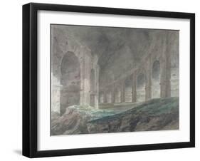 Interior of the Lower Ambulatory of the Colosseum, Rome, 1778-John Robert Cozens-Framed Giclee Print