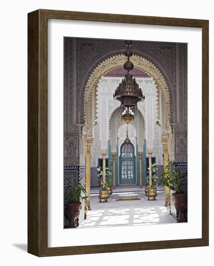 Interior of the Mahakma Du Pasha in the Quartier Habous or 'New Medina' in Casablanca-Julian Love-Framed Photographic Print