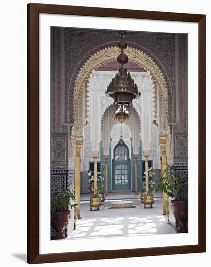 Interior of the Mahakma Du Pasha in the Quartier Habous or 'New Medina' in Casablanca-Julian Love-Framed Photographic Print