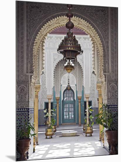 Interior of the Mahakma Du Pasha in the Quartier Habous or 'New Medina' in Casablanca-Julian Love-Mounted Photographic Print