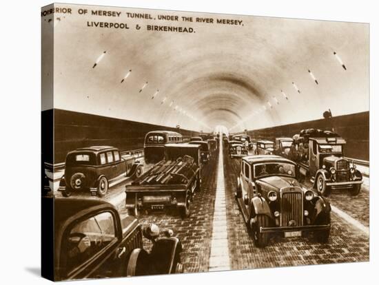 Interior of the Mersey Tunnel-null-Stretched Canvas