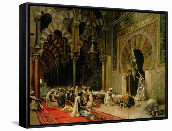 Interior of the Mosque at Cordoba, C.1880-Edwin Lord Weeks-Framed Stretched Canvas