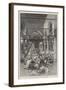 Interior of the Mosque of El-Azhar, Cairo, Discussing the Campaign-Charles Auguste Loye-Framed Giclee Print