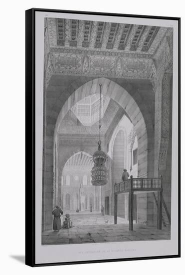 Interior of the Mosque of Kaid-Bey, Plate 55 from "Monuments and Buildings of Cairo"-Pascal Xavier Coste-Framed Stretched Canvas