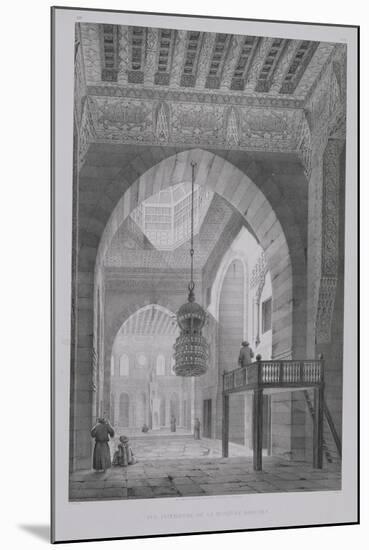 Interior of the Mosque of Kaid-Bey, Plate 55 from "Monuments and Buildings of Cairo"-Pascal Xavier Coste-Mounted Giclee Print