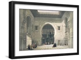 Interior of the Mosque of Sultan Hassan, Cairo, Egypt, 19th century-David Roberts-Framed Giclee Print