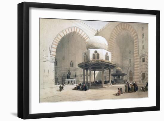 Interior of the Mosque of the Sultan al-Ghuri, Cairo, Egypt, 19th century-David Roberts-Framed Giclee Print