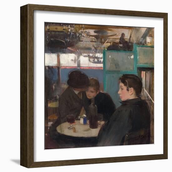 Interior of the Moulin De La Galette, C.1890 (Oil on Canvas)-Ramon Casas-Framed Giclee Print