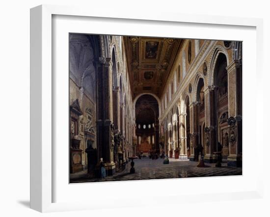 Interior of the Naples Cathedral, 1859-Giuseppe Castiglione-Framed Giclee Print