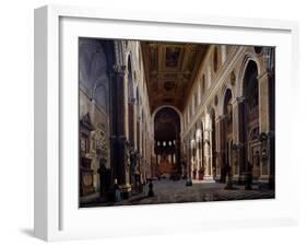 Interior of the Naples Cathedral, 1859-Giuseppe Castiglione-Framed Giclee Print