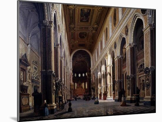Interior of the Naples Cathedral, 1859-Giuseppe Castiglione-Mounted Giclee Print