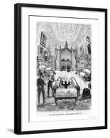 Interior of the Nautilus, Illustration from "20,000 Leagues under the Sea"-?douard Riou-Framed Giclee Print