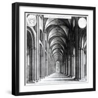 Interior of the Nave of St. Paul's, 1658-Wenceslaus Hollar-Framed Giclee Print