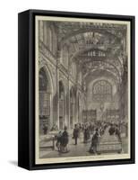 Interior of the New City Library, Guildhall-null-Framed Stretched Canvas