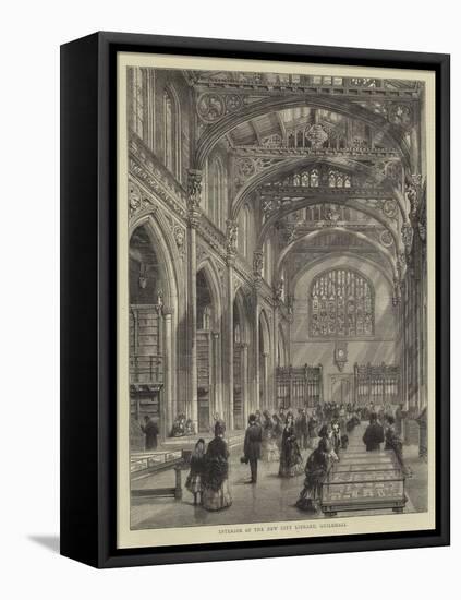 Interior of the New City Library, Guildhall-null-Framed Stretched Canvas